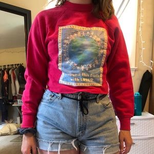 S cropped crew neck